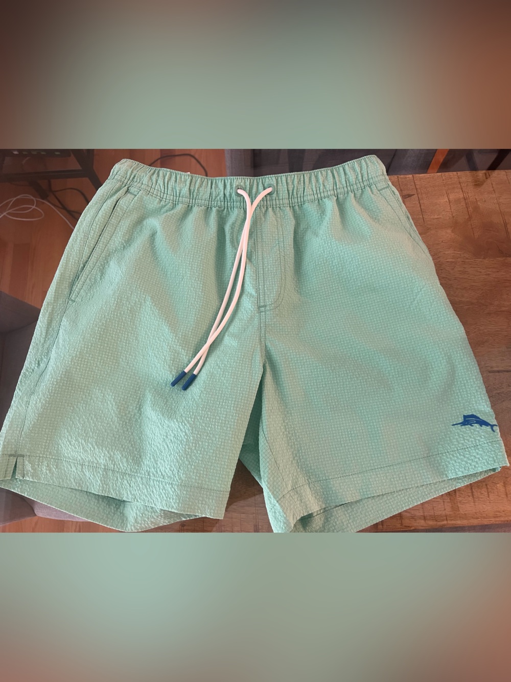 Tommy Bahama Mint Green Drawstring Hybrid Shorts NWOT